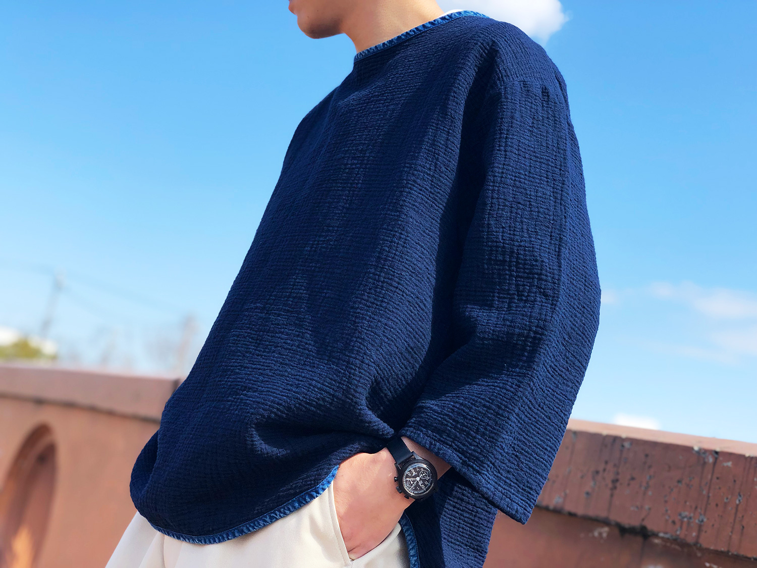 Porter Classic-SASHIKO SWEAT